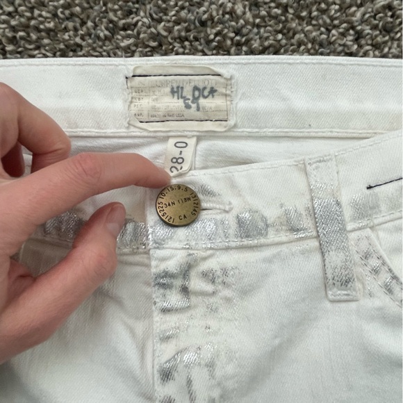 Current/Elliot The Stiletto Jeans Washed Out Silver White Skinny Stretchy Fit 28 - Picture 7 of 15